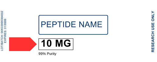 Example peptide vial and syringe